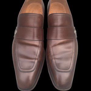 Gucci Loafer Double G Logo- Mens- Size 10 - Brown- Slip On -[407295]-Dress Shoes